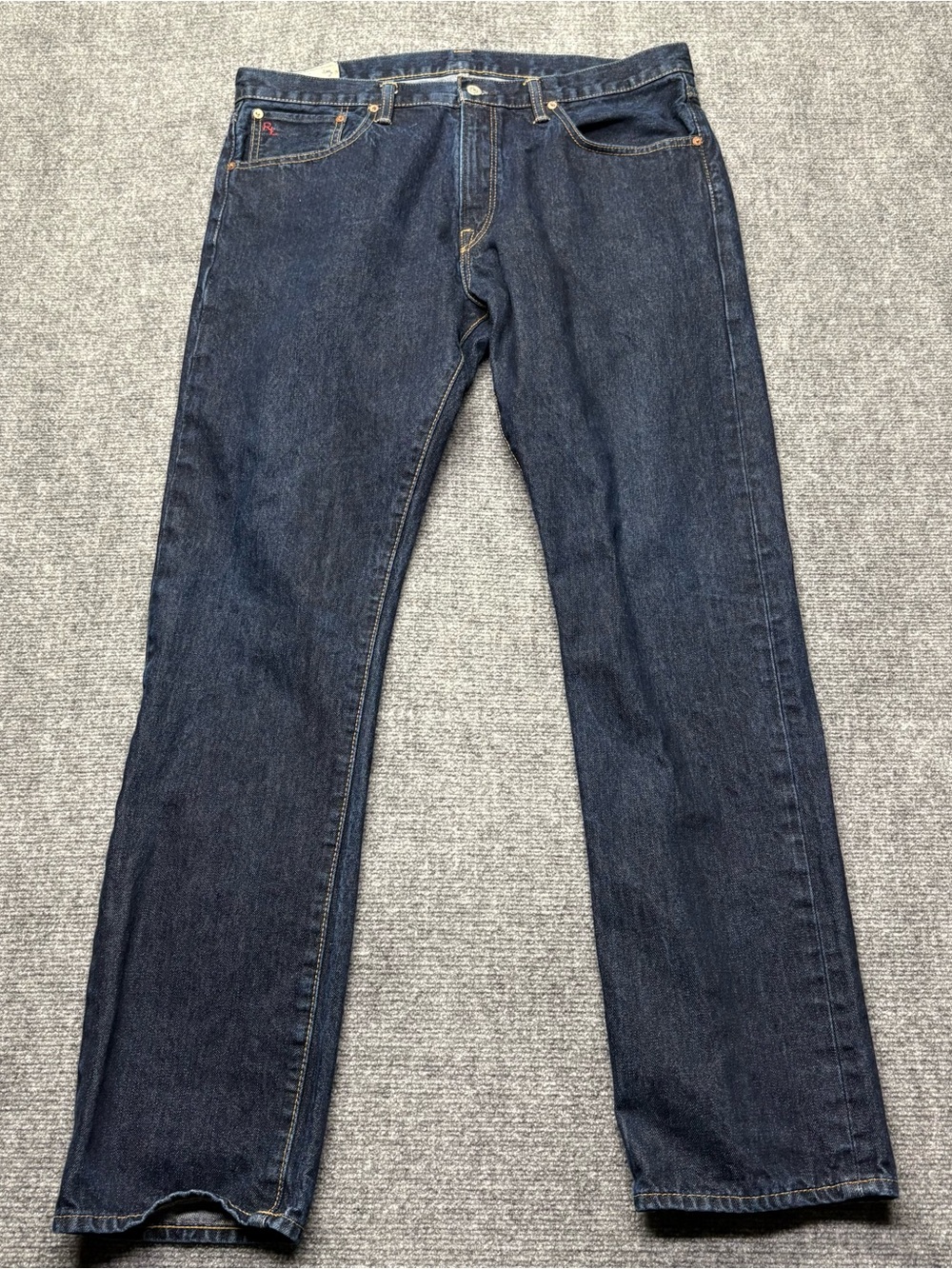 Polo Ralph Lauren Jeans Mens 36x34 Blue Hampton Straight Denim Dark Wash